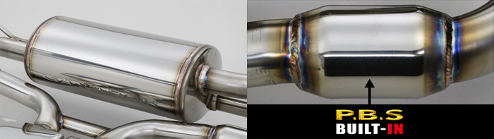 レクサスLBX専用 ガナドールマフラー(フラットテール) サイレンサー＆PBS構造