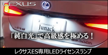 レクサス ES専用 LEDライセンスランプ(ジュナック)