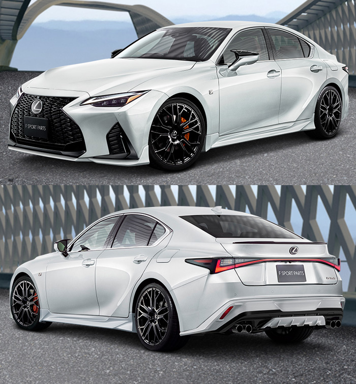 レクサスIS F SPORT TRDエアロキット 装着イメージ フロント リア