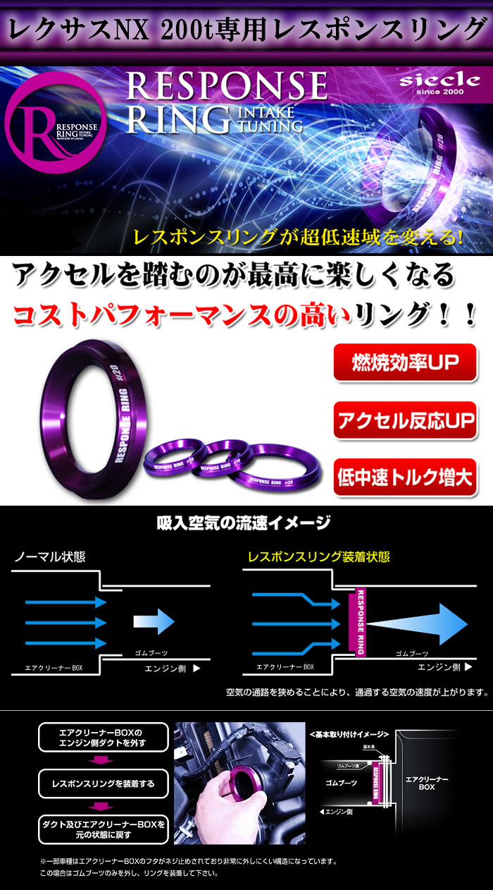 レクサス NX200t専用 レスポンスリング