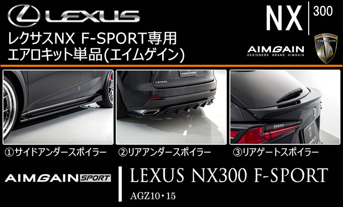 レクサス NX F-SPORT(後期)専用 エアロキット単品(エイムゲイン)