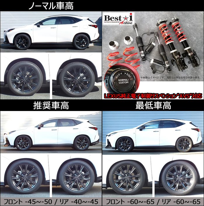 レクサスNX 20系専用 RS-R 車高調キット(Best-i Active)