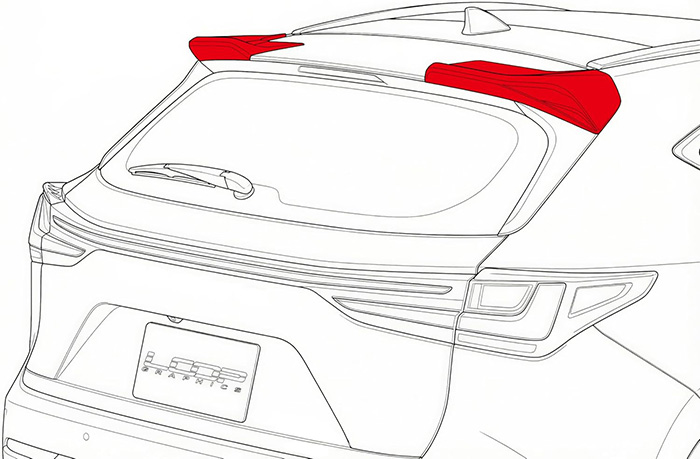 レクサスNX専用 ルーフスポイラー