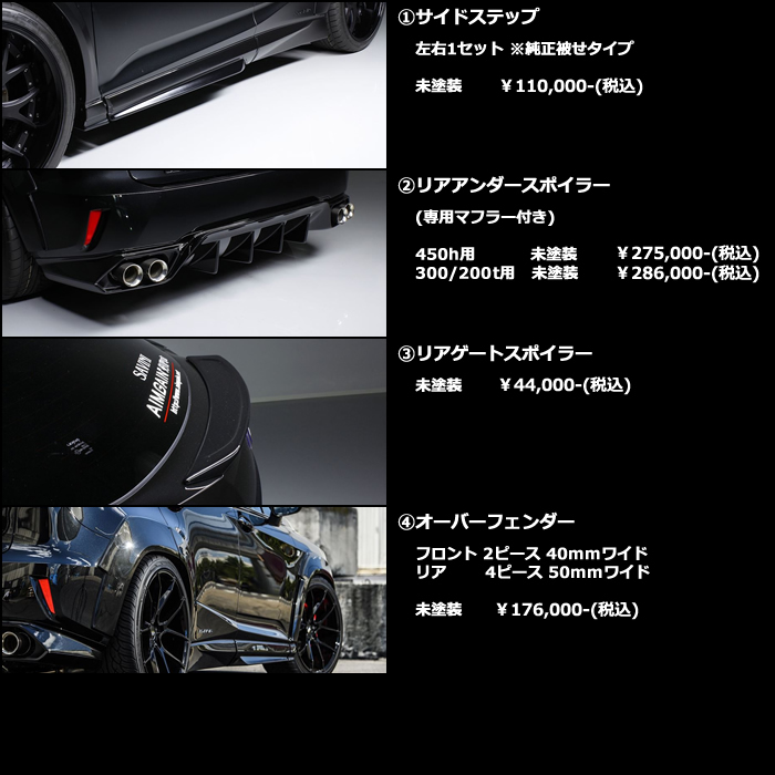 レクサス RX F-SPORT(前期)専用 エアロキット単品(エイムゲイン)