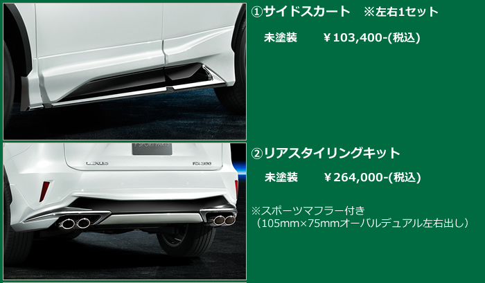 レクサス RX専用 エアロキット単品(モデリスタ)