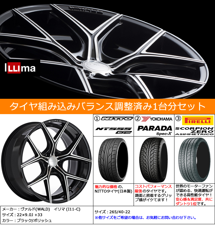 レクサス RX用 ホイール&タイヤセット(ヴァルド イリマ・22インチ)