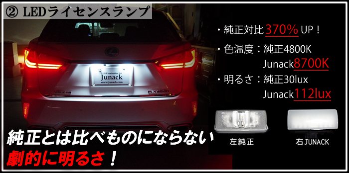 レクサス RX(前期)専用 LED ジュナック定番セット