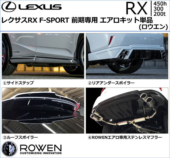 レクサス RX F-SPORT 前期専用 エアロ単品キット(ロウエン)