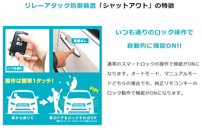 レクサス RX用 リレーアタック防御装置「シャットアウト」