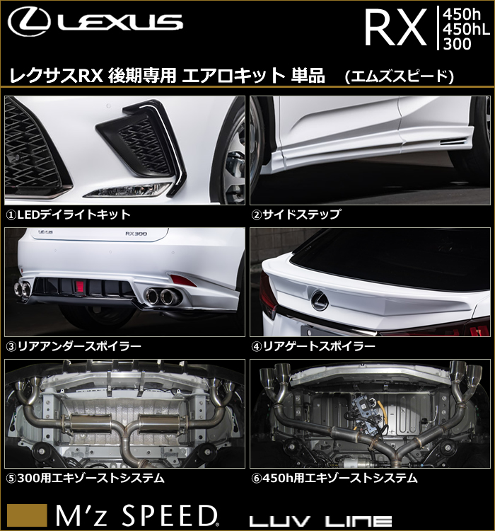 レクサスRX 後期専用 エアロキット単品(エムズスピード)