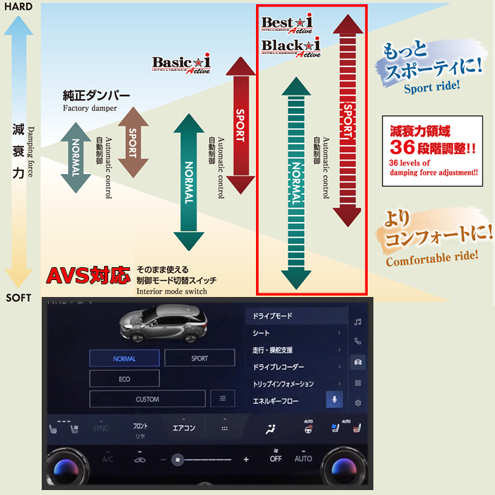 レクサスRX (LA/LH系)専用 RS-R 車高調キット(Best☆i Active)