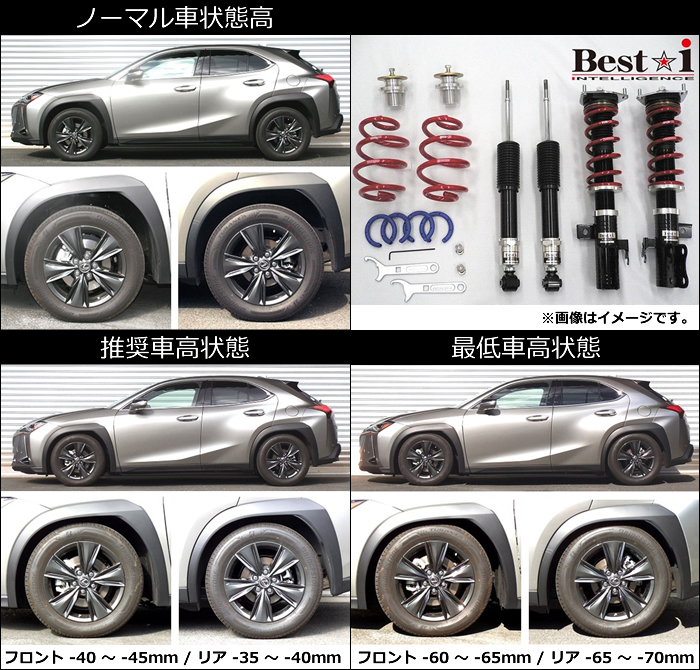 福袋特集 RSR 車高調 Best i レクサス UX300e KMA10 R2 10～ FF バージョンL