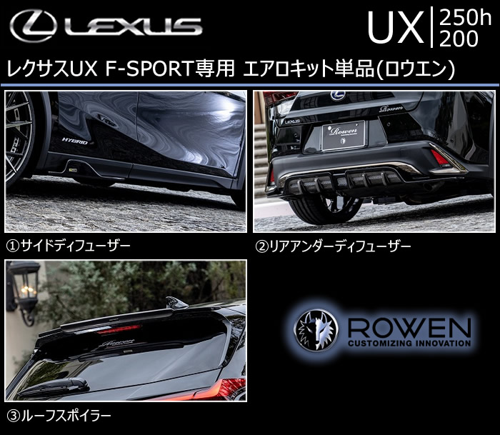 レクサスUX F-SPORT専用 エアロキット単品(ロウエン)